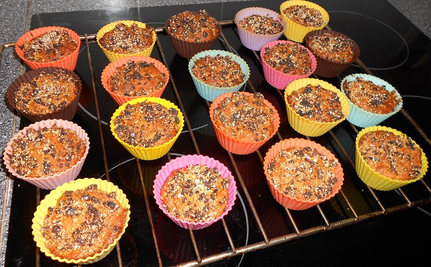 Muffins patate douce amande dattes orange